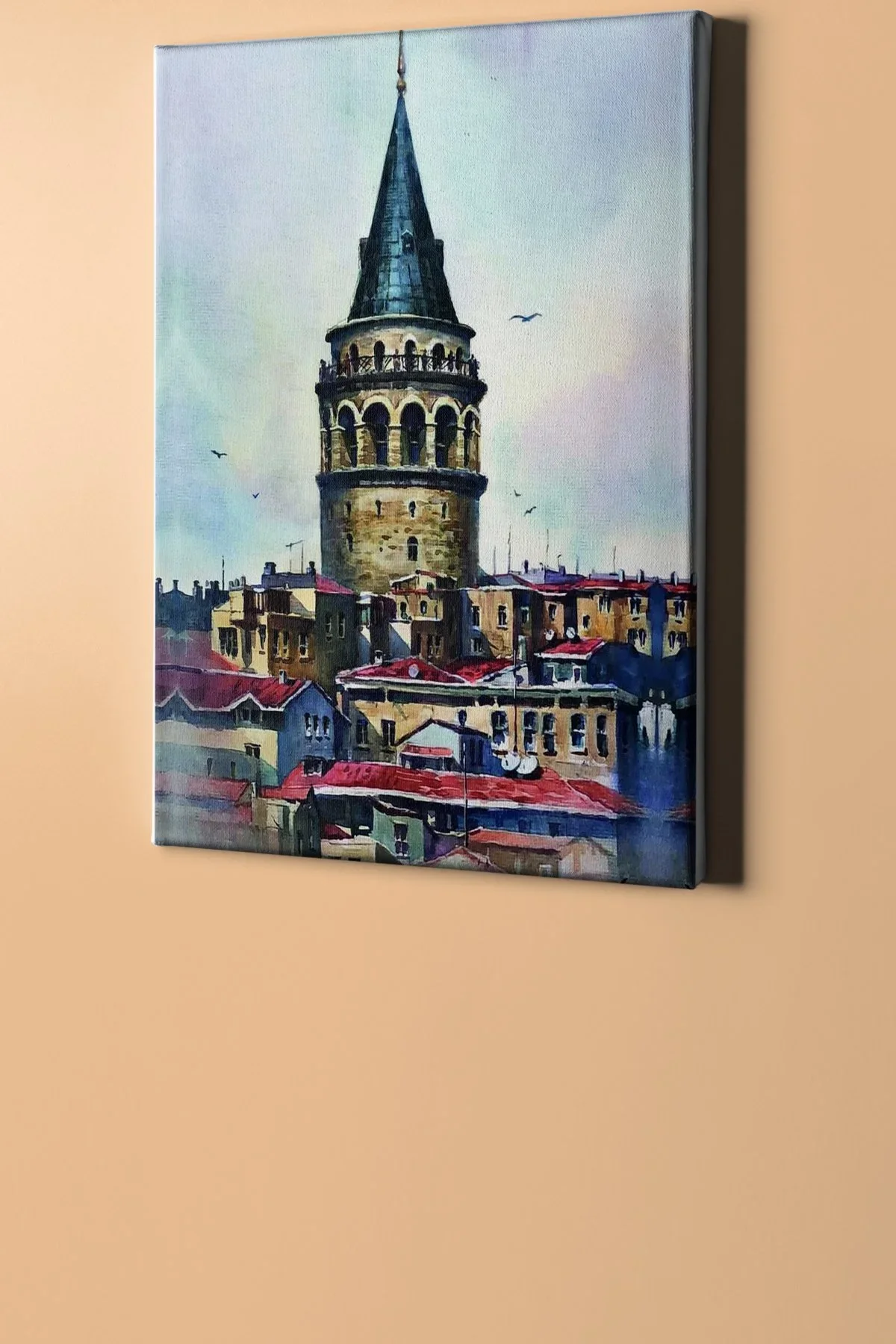 Sayılarla Boyama Seti Çerçeveli Kasnaklı Galata Kulesi 2