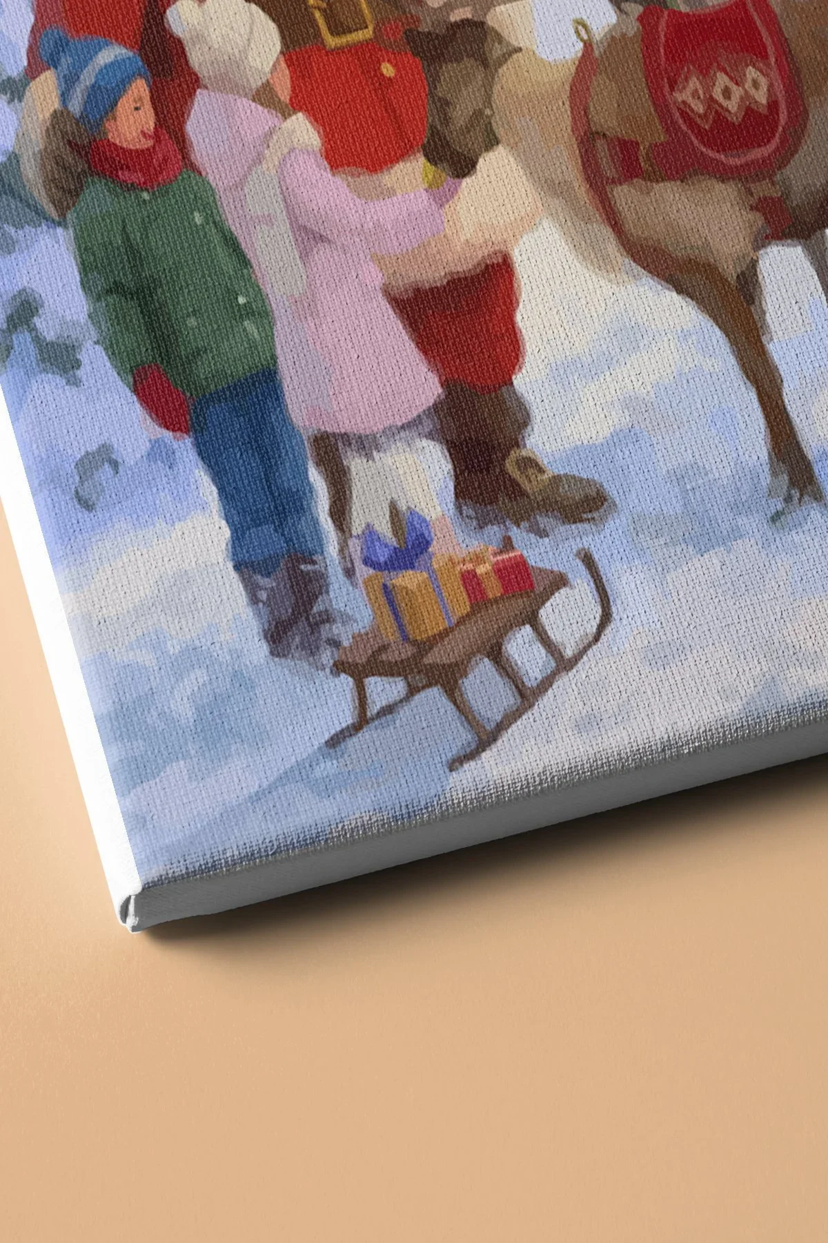 Sayılarla Boyama Seti Kasnaklı Noel Baba Ve Çocuklar