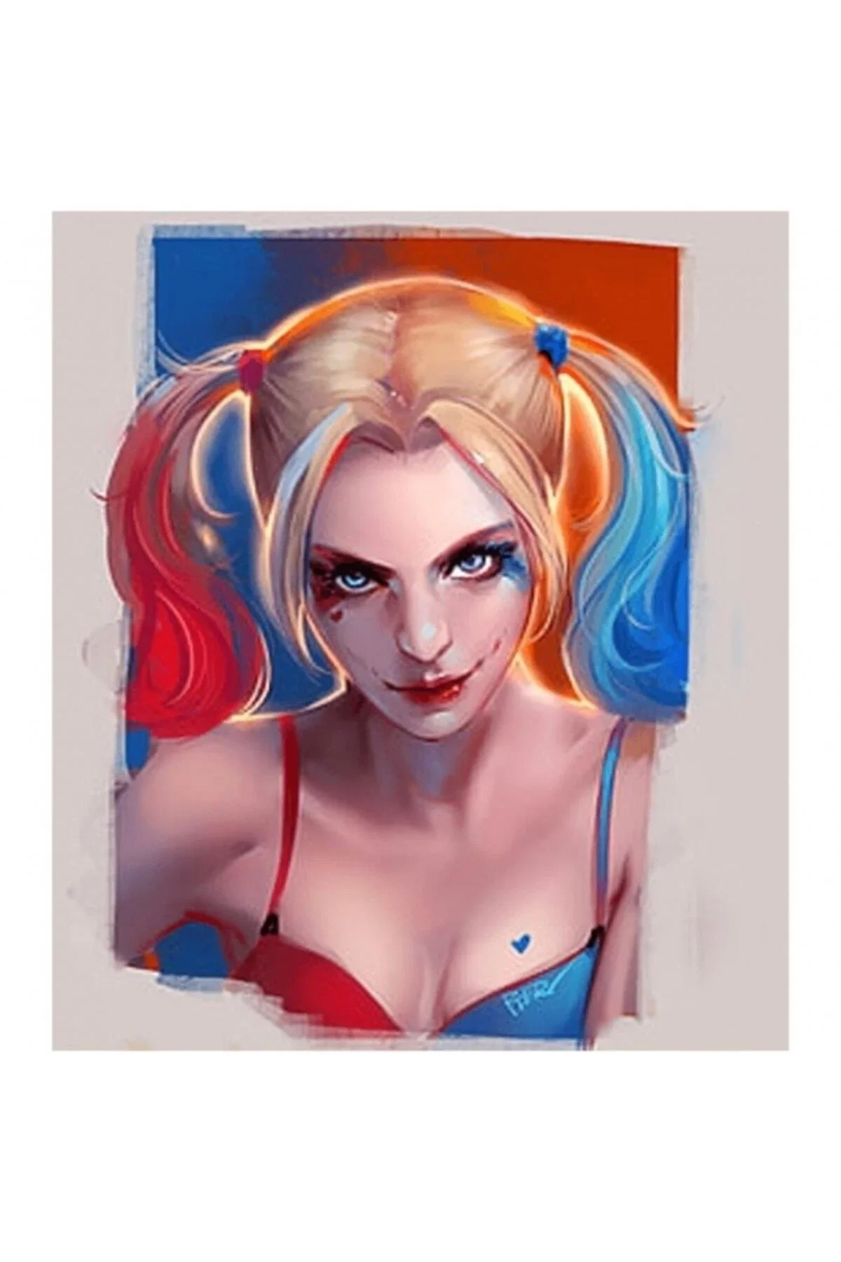 Harley Quinn Sayılarla Boyama Seti Kasnaklı