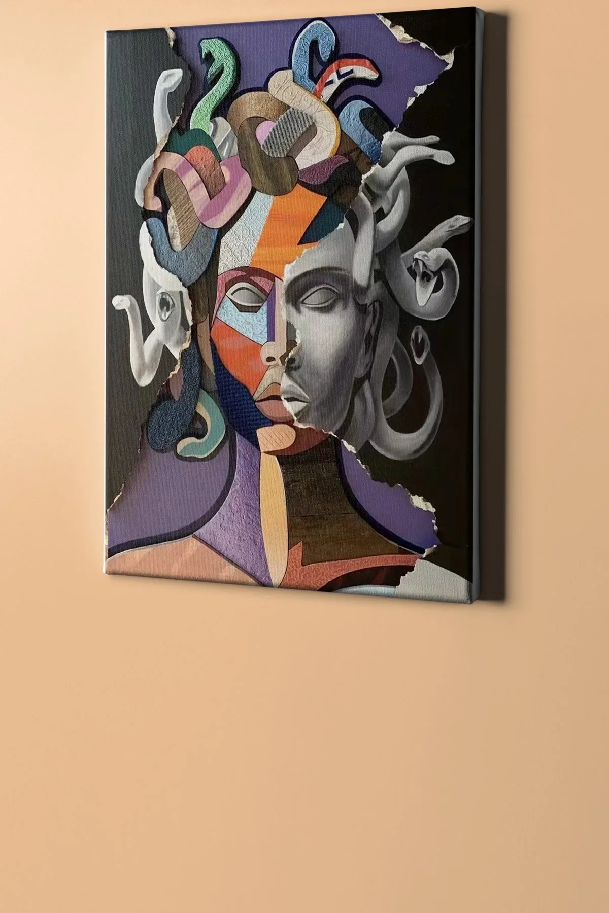 Medusa Sayılarla Boyama Seti Tuval Seti Fırça Boya Dahil (kasnaklı) Hobi