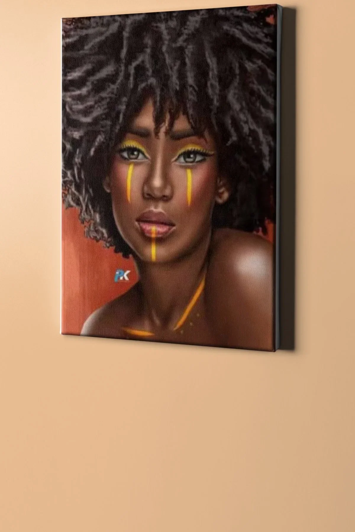 Sayılarla Boyama Seti Kasnaklı Afrikalı Model