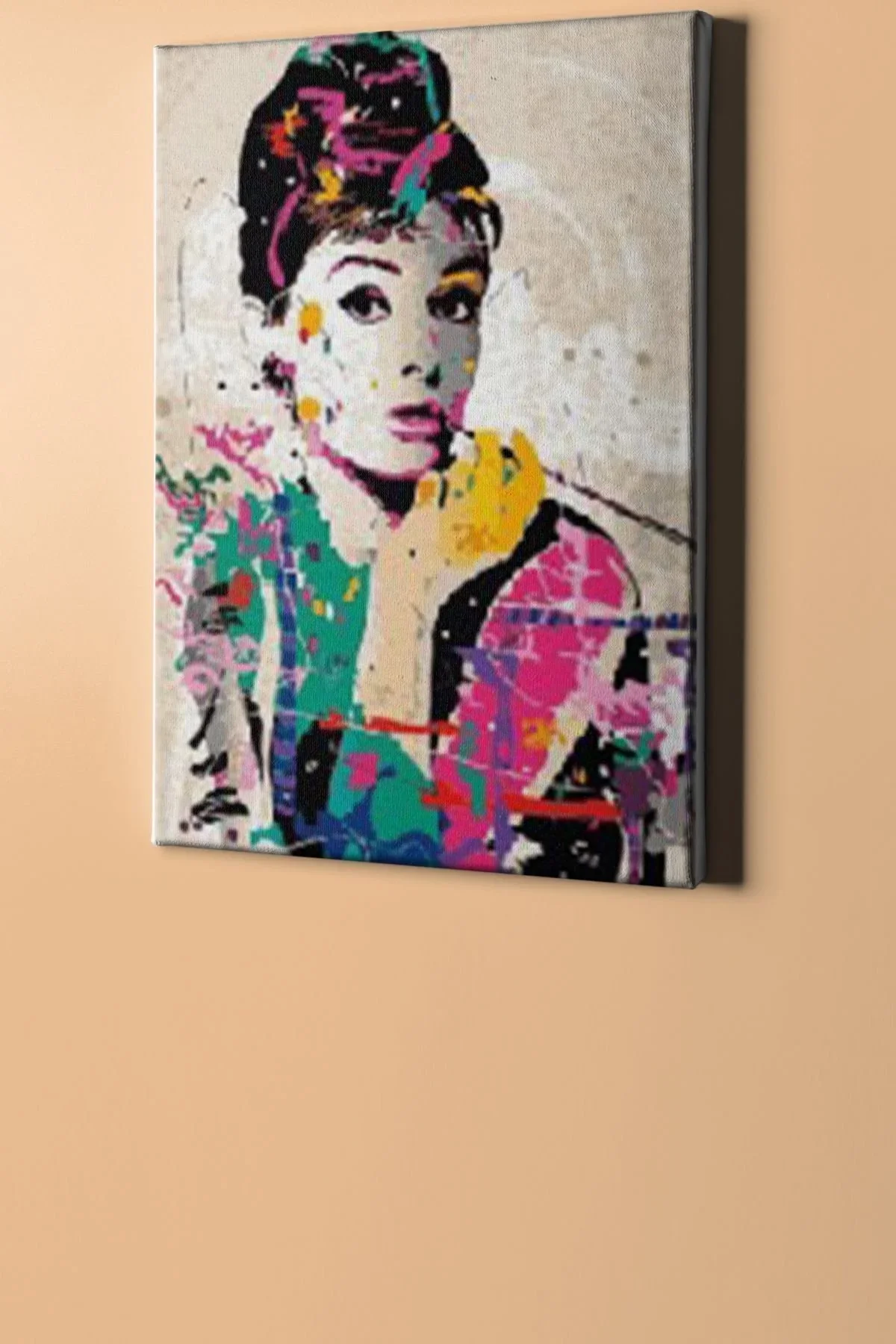 Audrey Hepburn Sayılarla Boyama Seti Kasnaklı