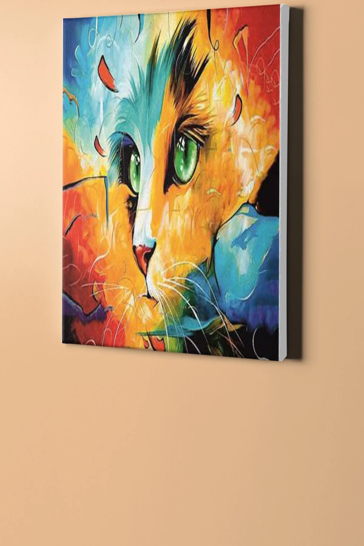 Kedi Portre 2 Sayılarla Boyama Seti Kasnaklı