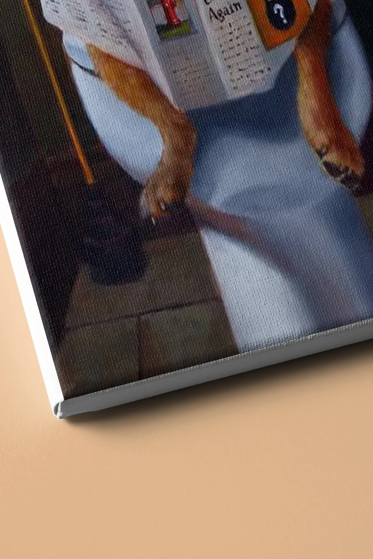 Gazete Okuyan Köpek Sayılarla Boyama Seti Kasnaklı